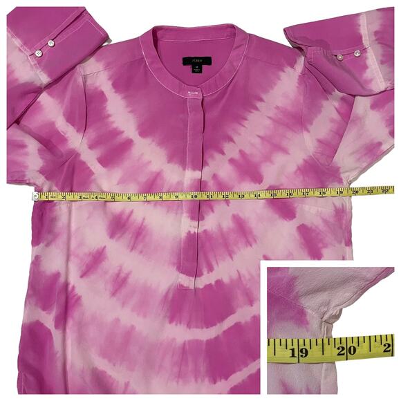 J. Crew Tie-dyed Silk Tunic - Pink - Medium - Picture 4 of 15